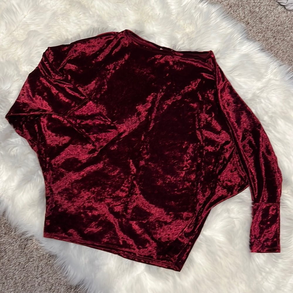 Crushed Velvet off shoulder top